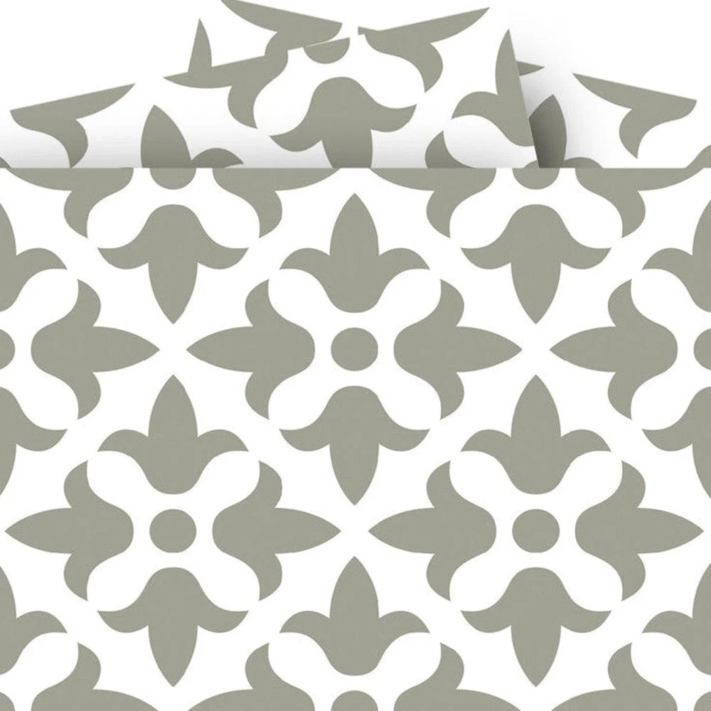 8" X 8" Sage Gray Fleur Removable Peel and Stick Tiles - Image 3