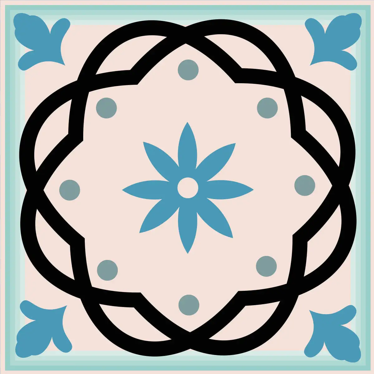 8" X 8" Sky Blue Mosaic Peel And Stick Removable Tiles - Image 2