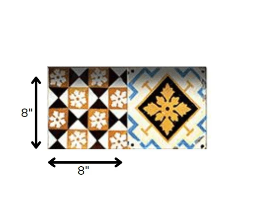 8" x 8" Snowflake and Diamond Peel and Stick Removable Tiles - Image 9