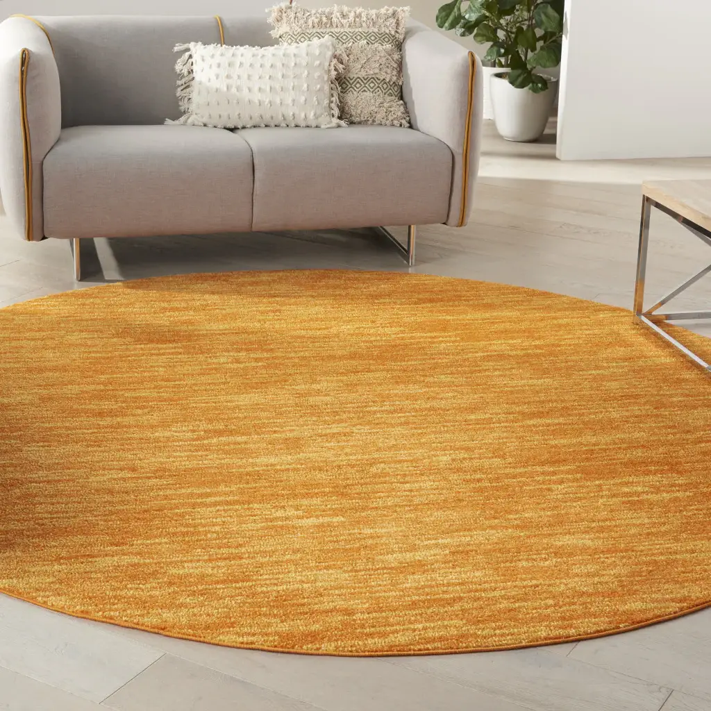 8' X 8' Sunburst Round Non Skid Indoor Outdoor Area Rug - Image 6