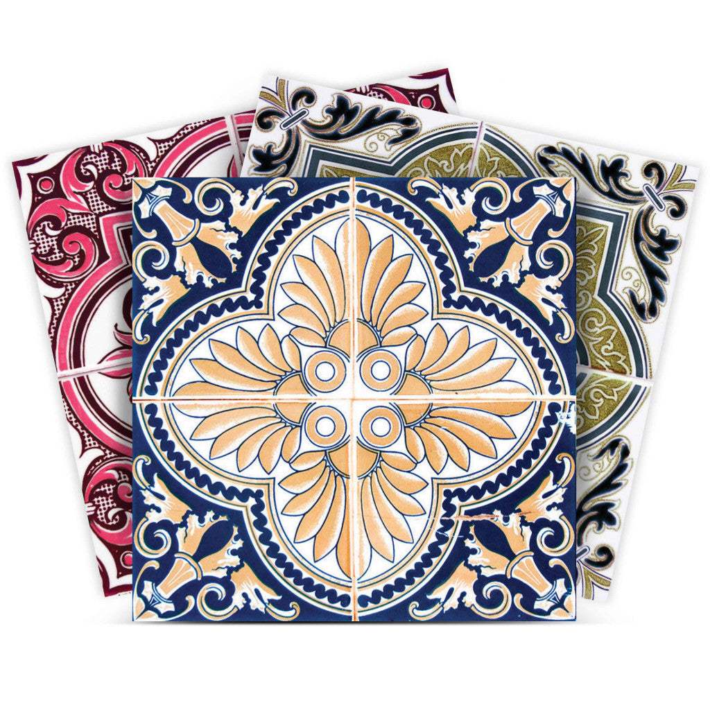 8" X 8" Vintage Multi Removable Peel and Stick Tiles - Image 4