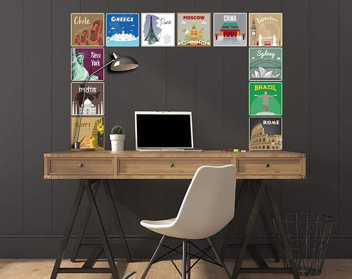 8" X 8" World Traveler Peel And Stick Removable Tiles - Image 3