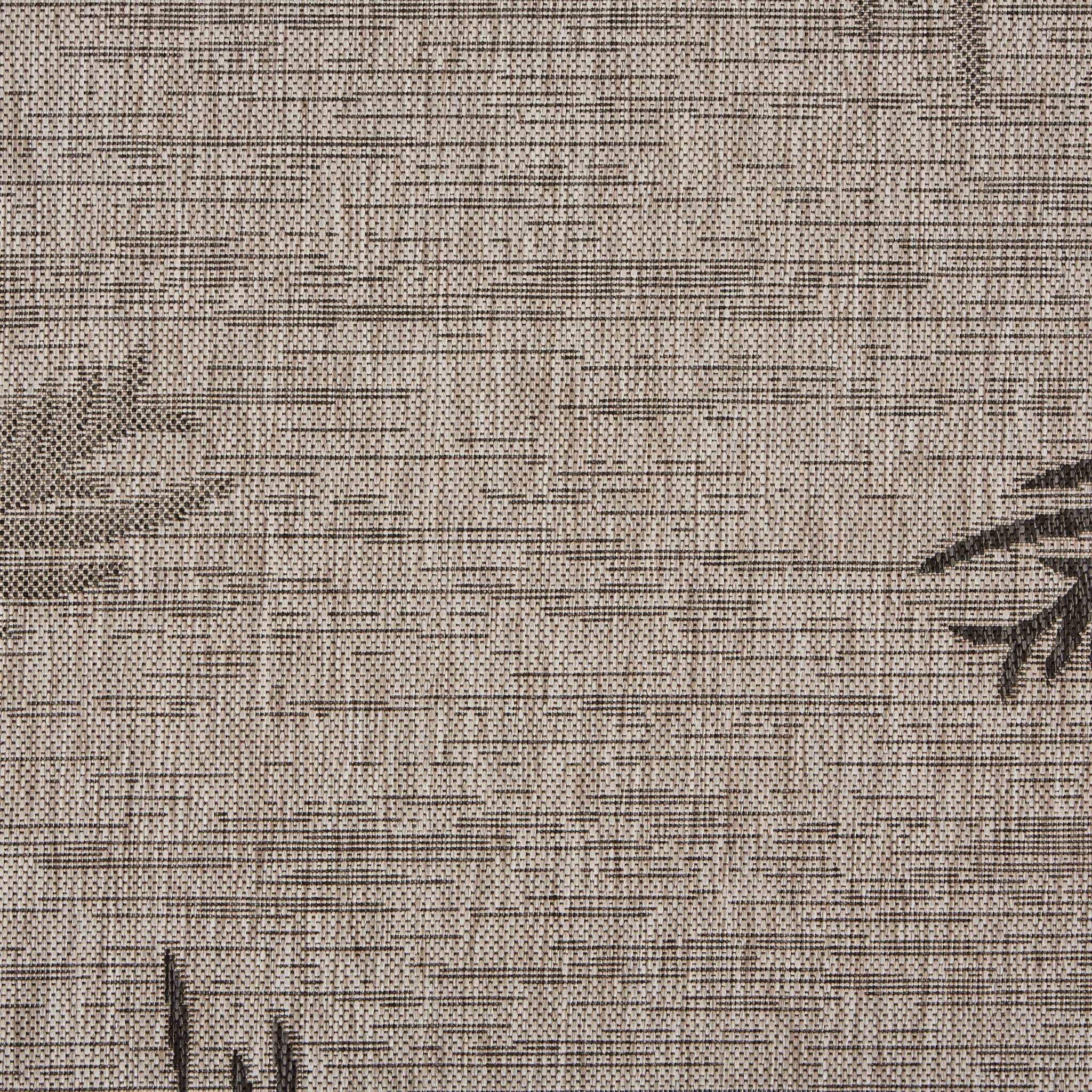 8' X 9' Beige Floral Indoor Outdoor Area Rug - Image 6