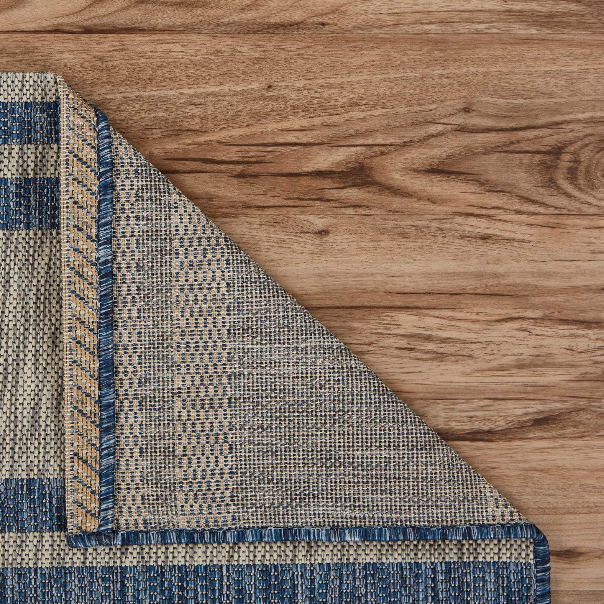 8' X 9' Blue And Gray Indoor Outdoor Area Rug - Image 5