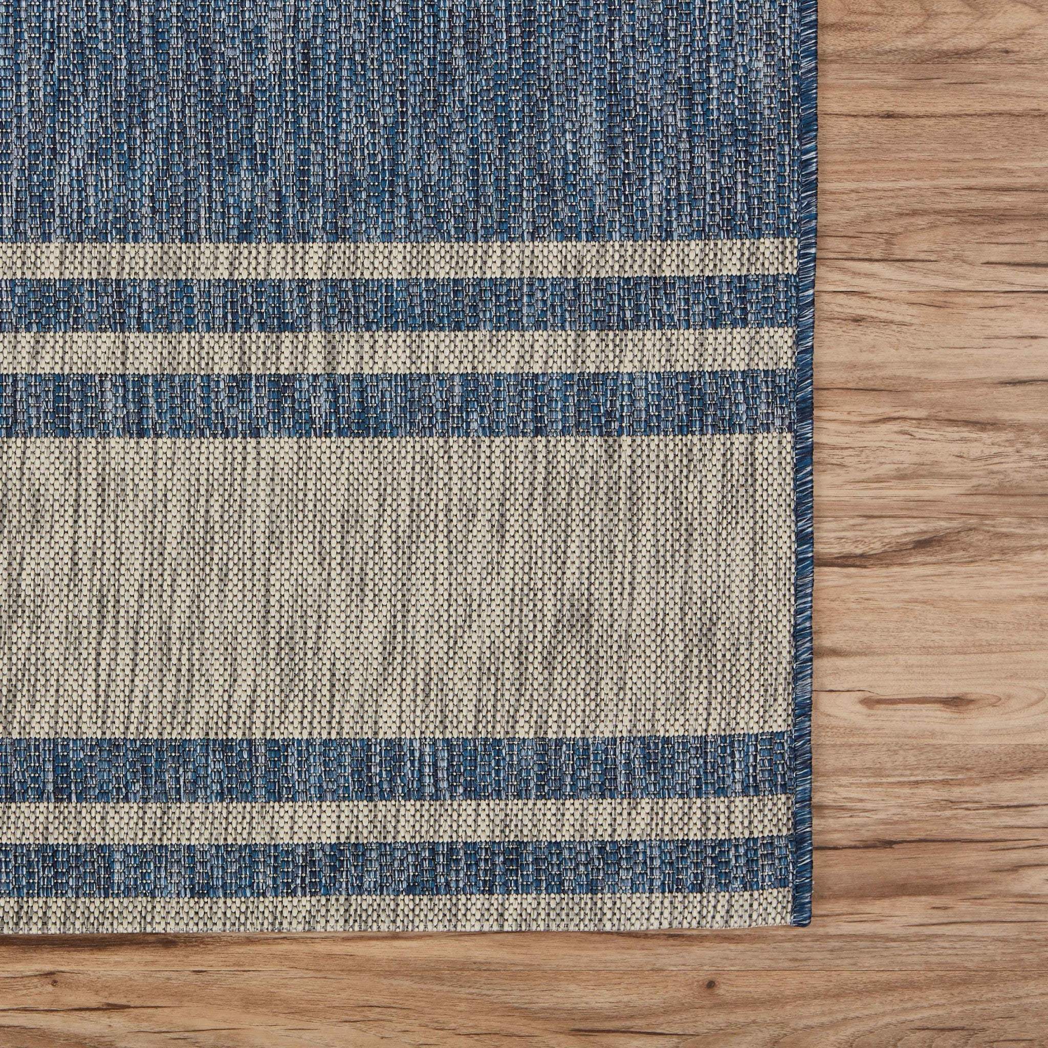 8' X 9' Blue And Gray Indoor Outdoor Area Rug - Image 7