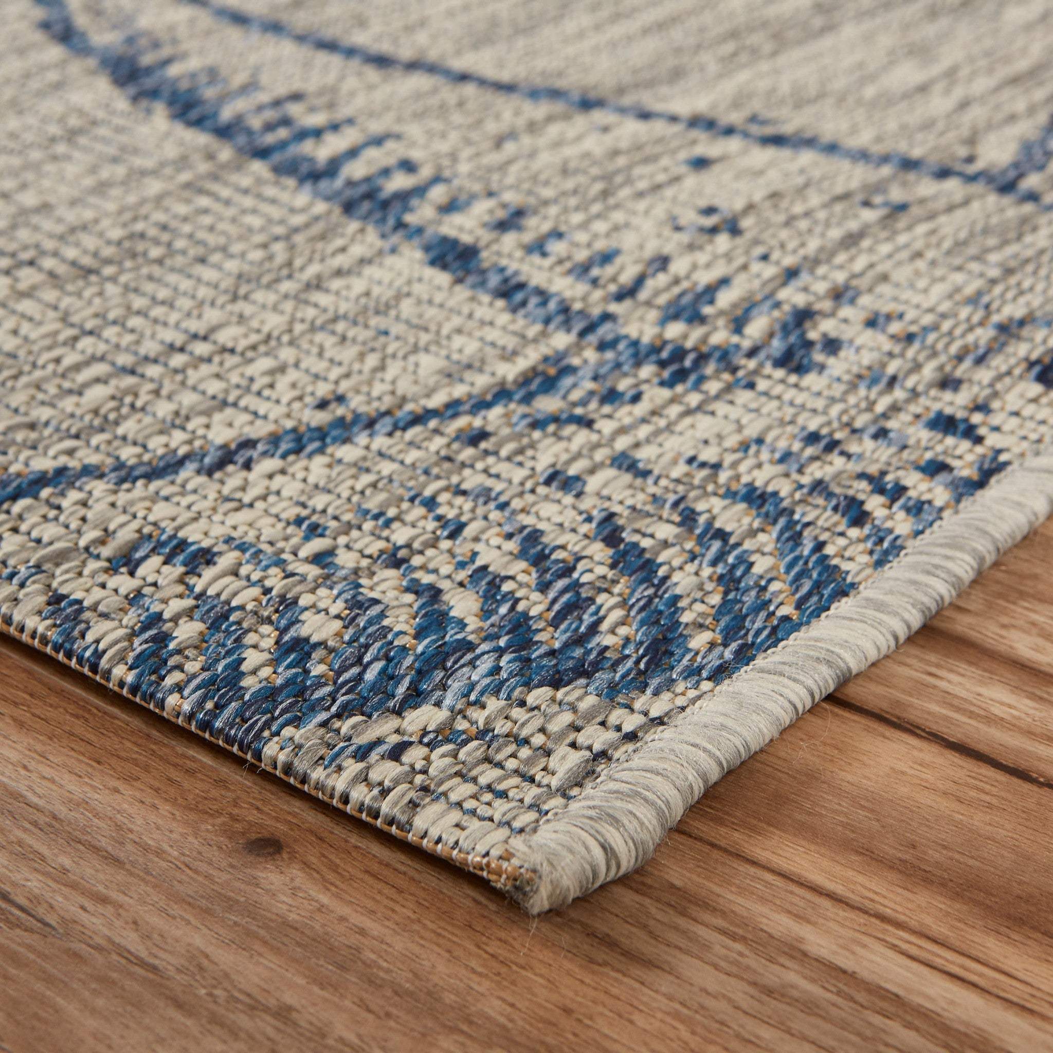 8' X 9' Blue And Gray Starfish Indoor Outdoor Area Rug - Image 8