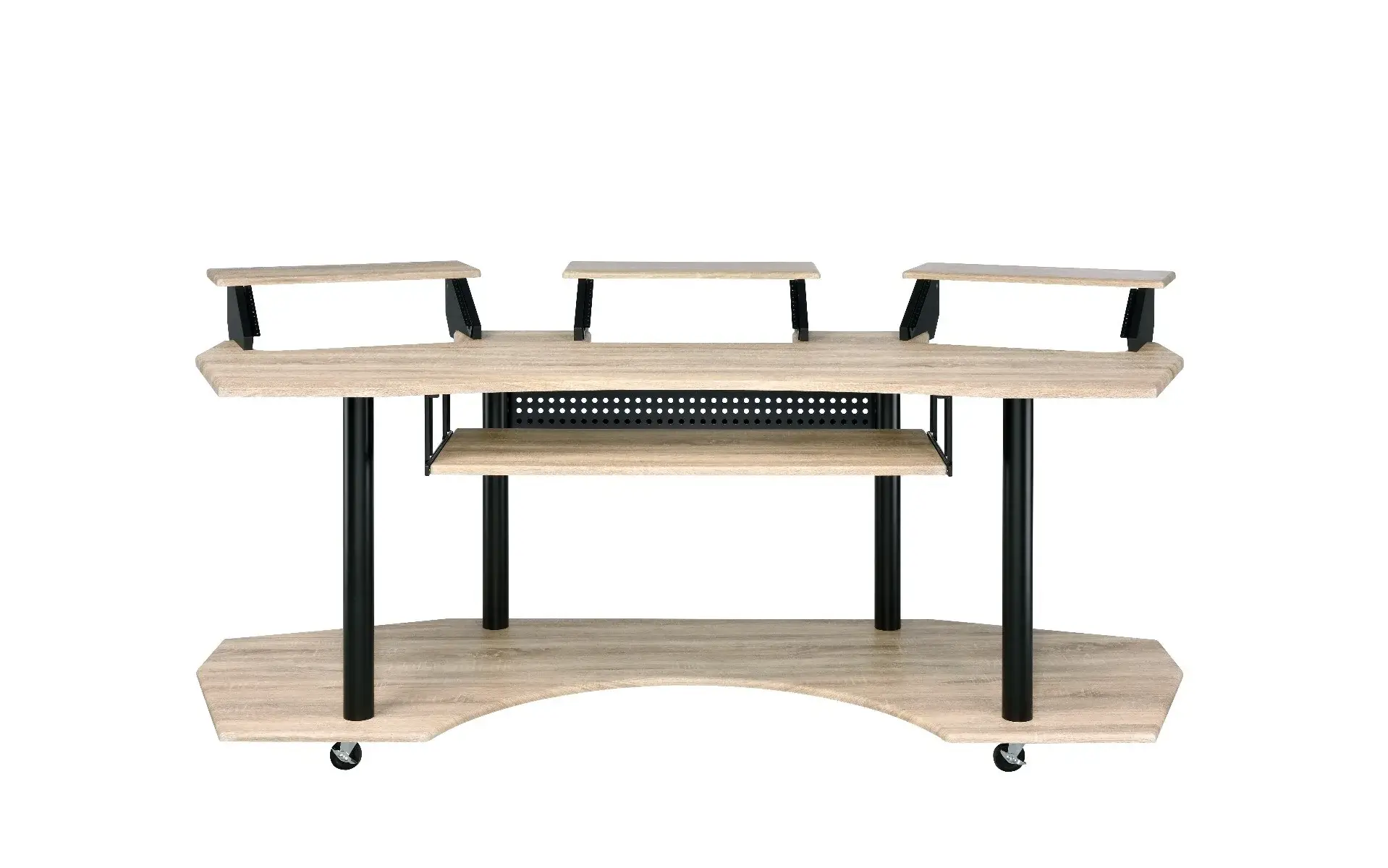 83" Natural and Black Computer Desk - Image 2