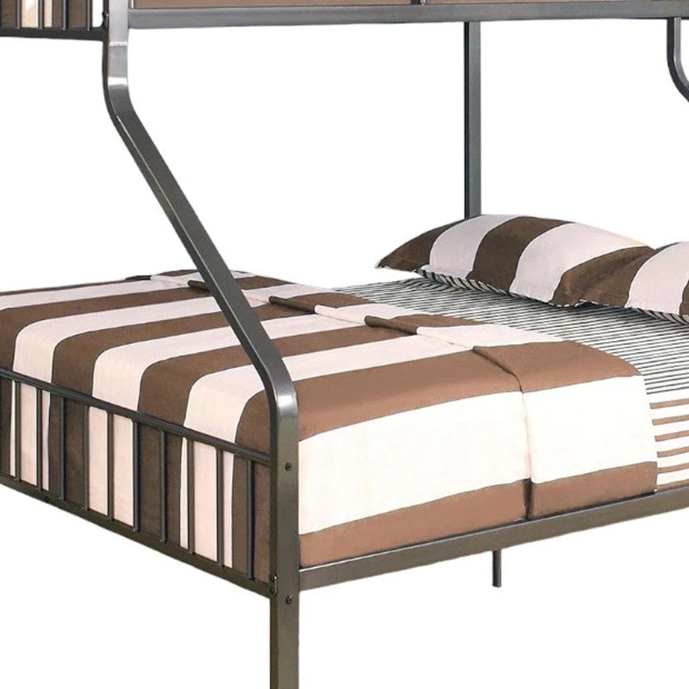 83" X 63" X 60" Gunmetal Twin Xl Over Queen Bunk Bed - Image 3