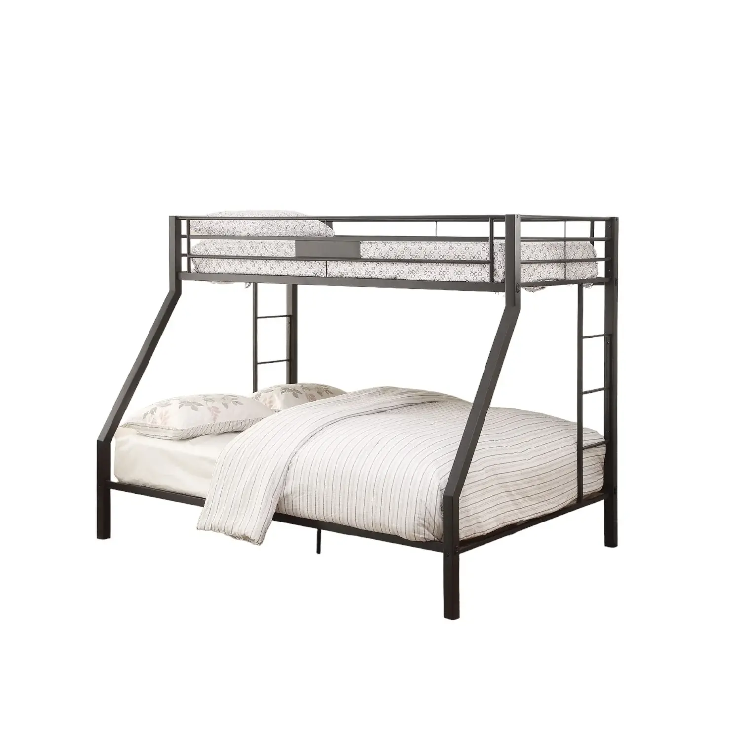 83" X 63" X 65" Sandy Black Metal Twin Xl Over Queen Bunk Bed - Image 2