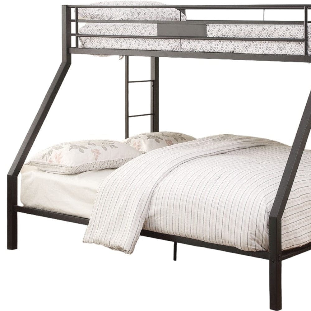 83" X 63" X 65" Sandy Black Metal Twin Xl Over Queen Bunk Bed - Image 4