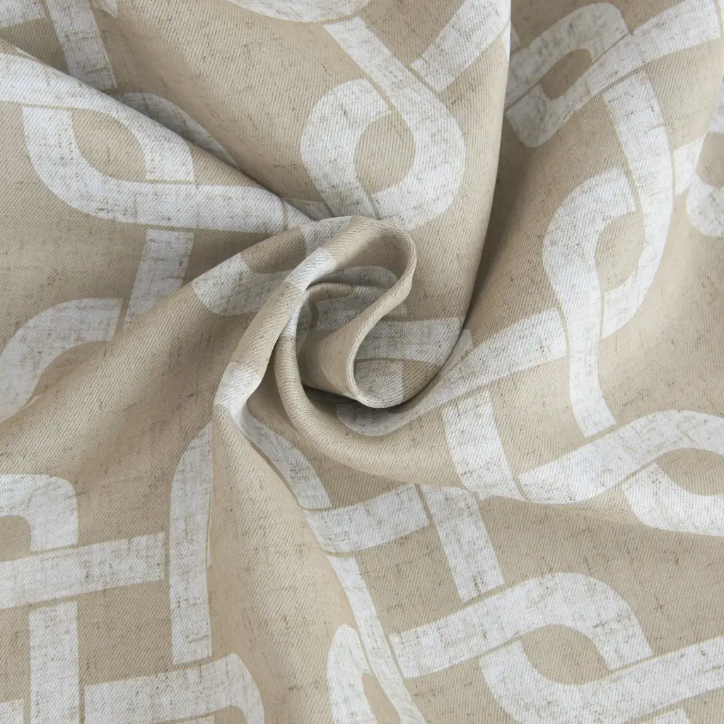 84” Sand Interlock Pattern Window Curtain Panel - Image 5