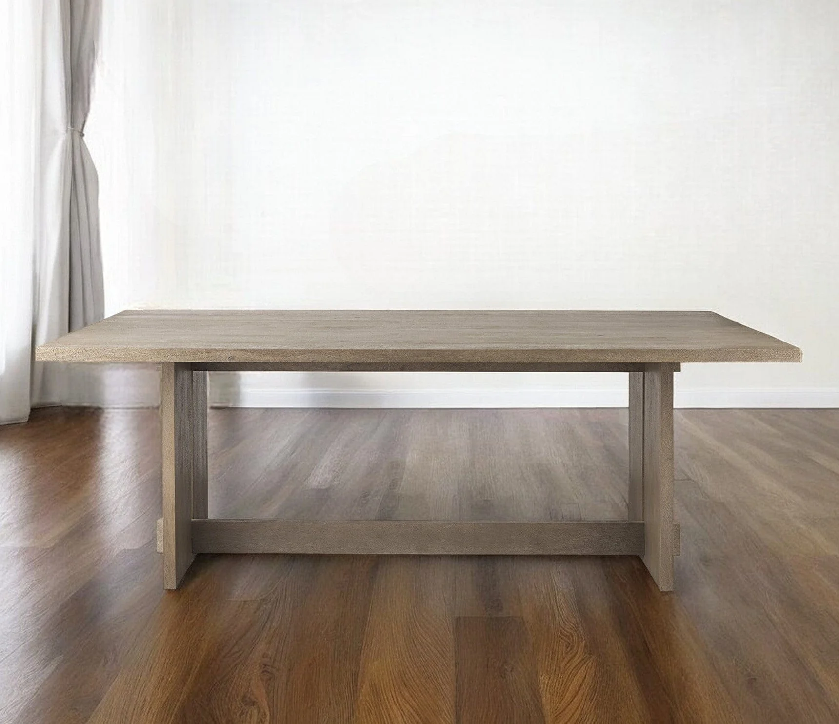 84" Taupe Dining Table - Image 2