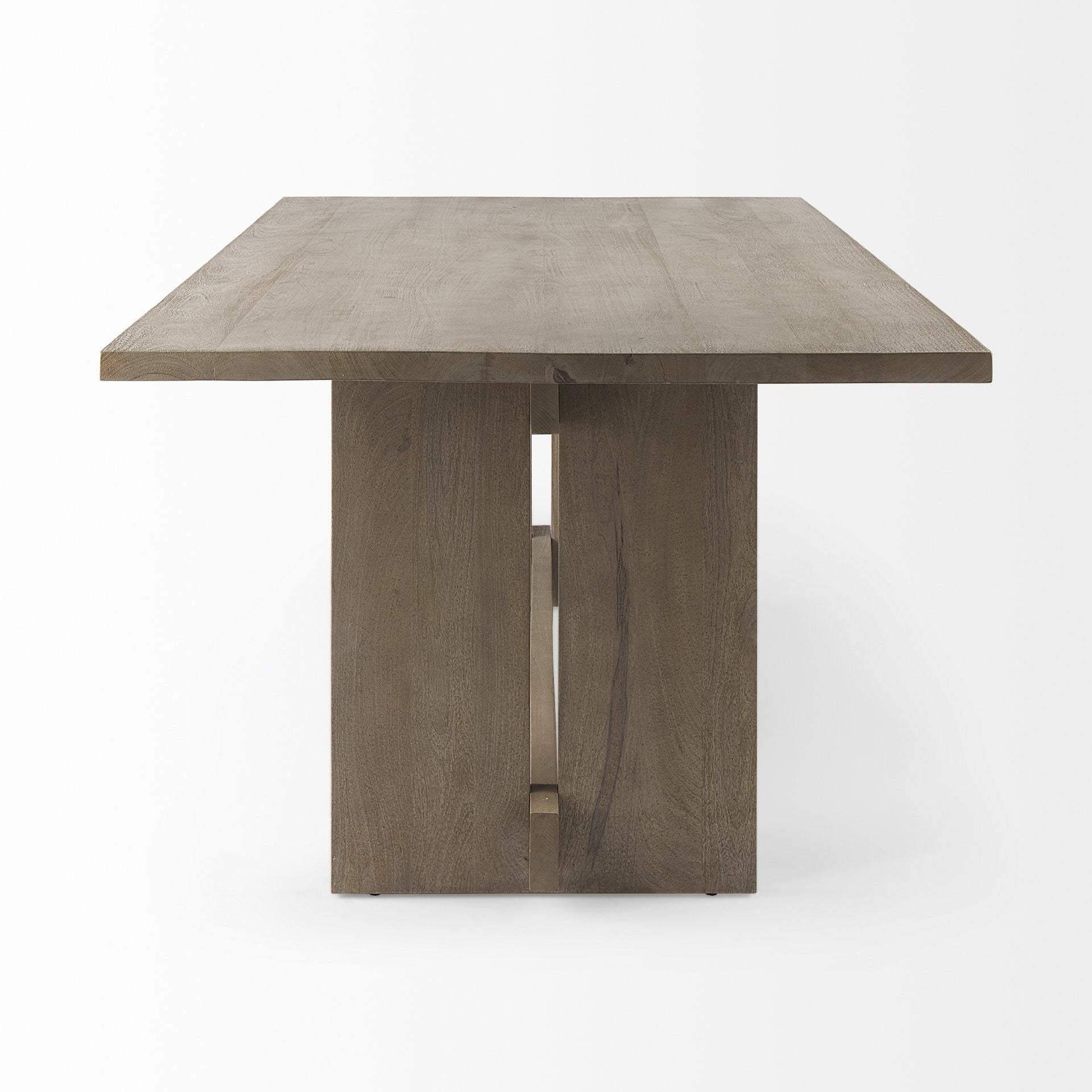 84" Taupe Dining Table - Image 4