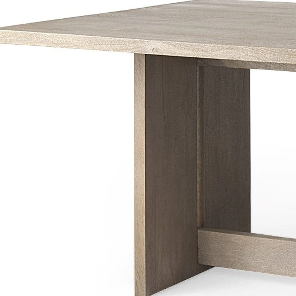 84" Taupe Dining Table - Image 6