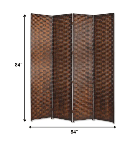 84" X 84" Brown Wood  Screen - Image 5