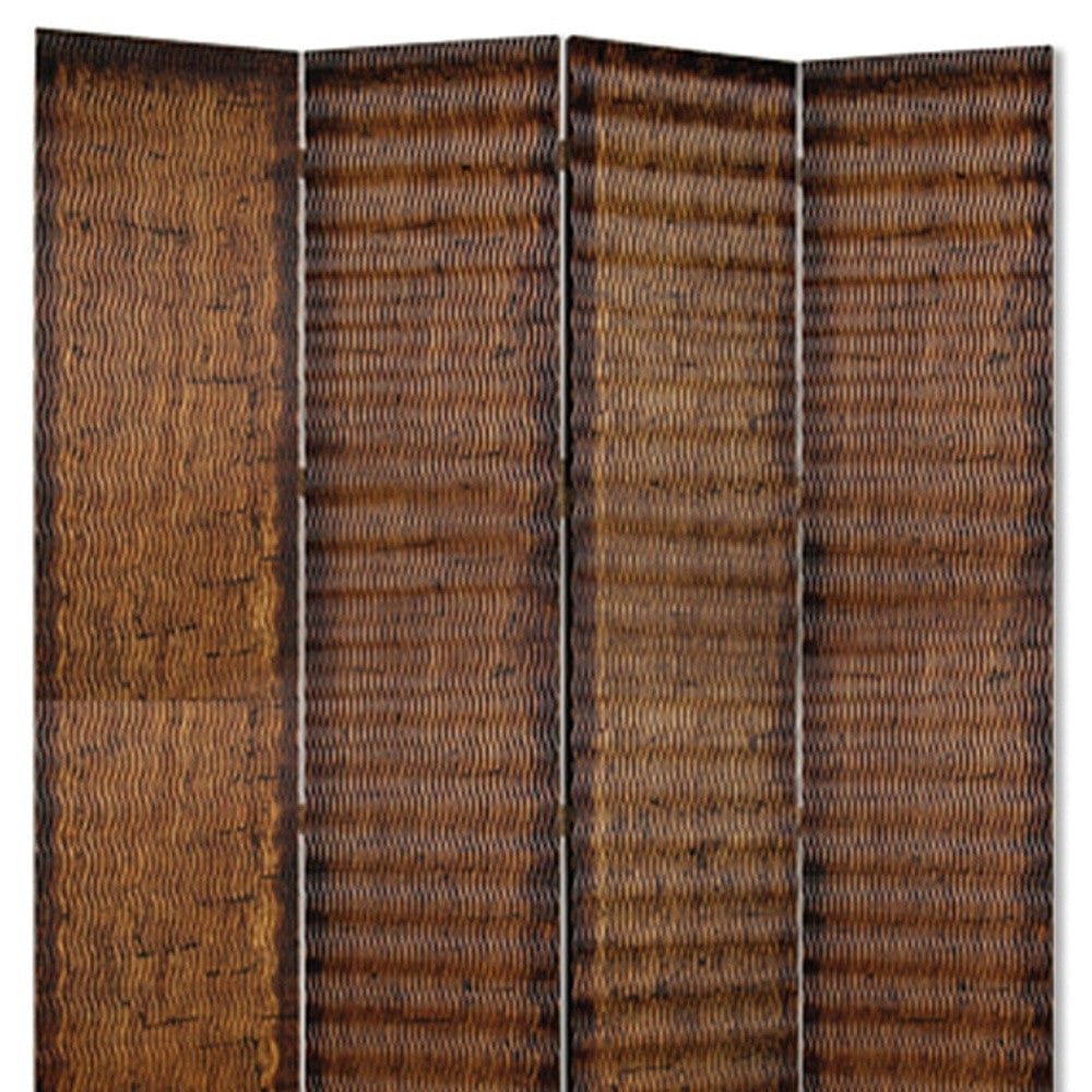 84" X 84" Brown Wood  Screen - Image 3