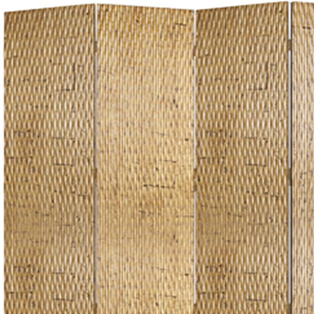 84" X 84" Gold Wood  Screen - Image 4