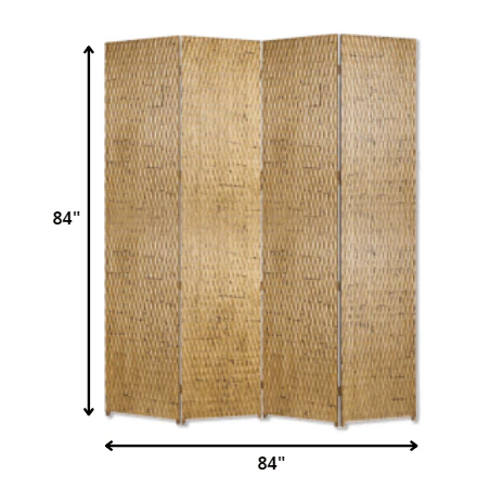 84" X 84" Gold Wood  Screen - Image 5
