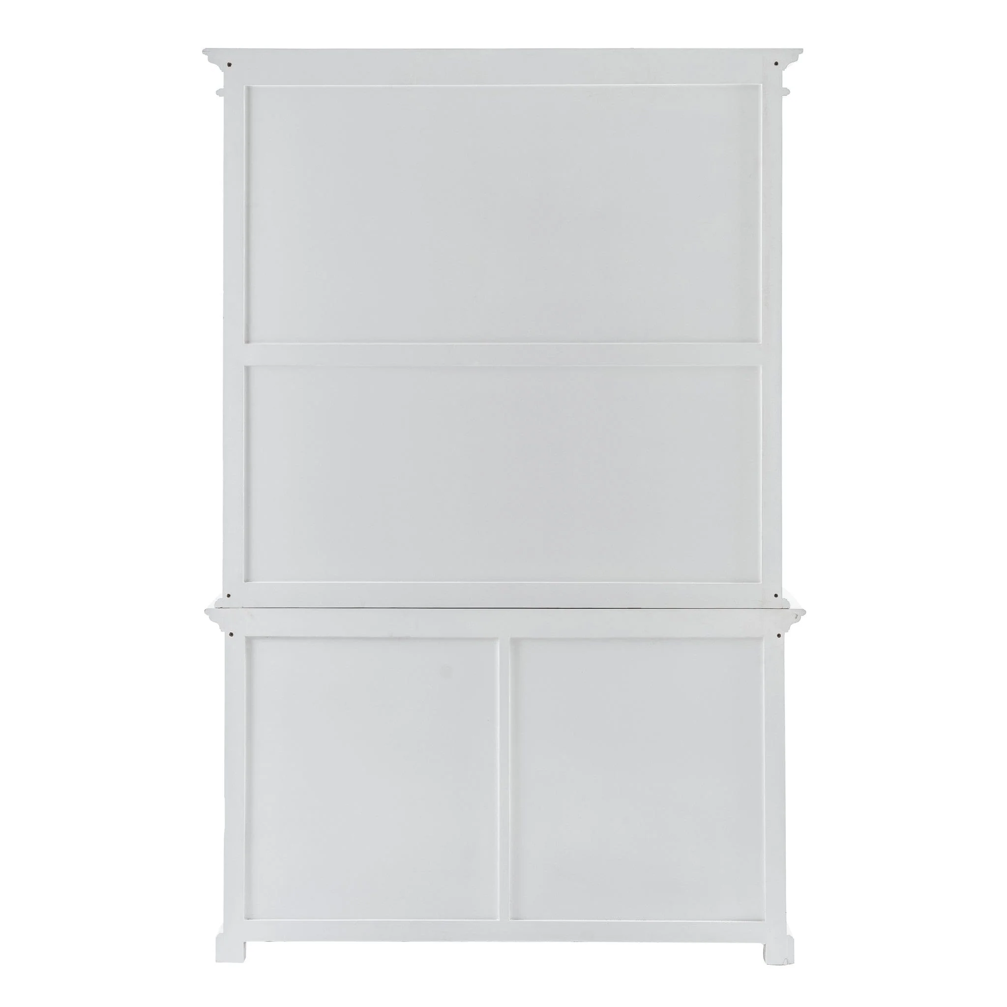87" White Solid Wood Adjustable Two Tier Bookcase - Image 7