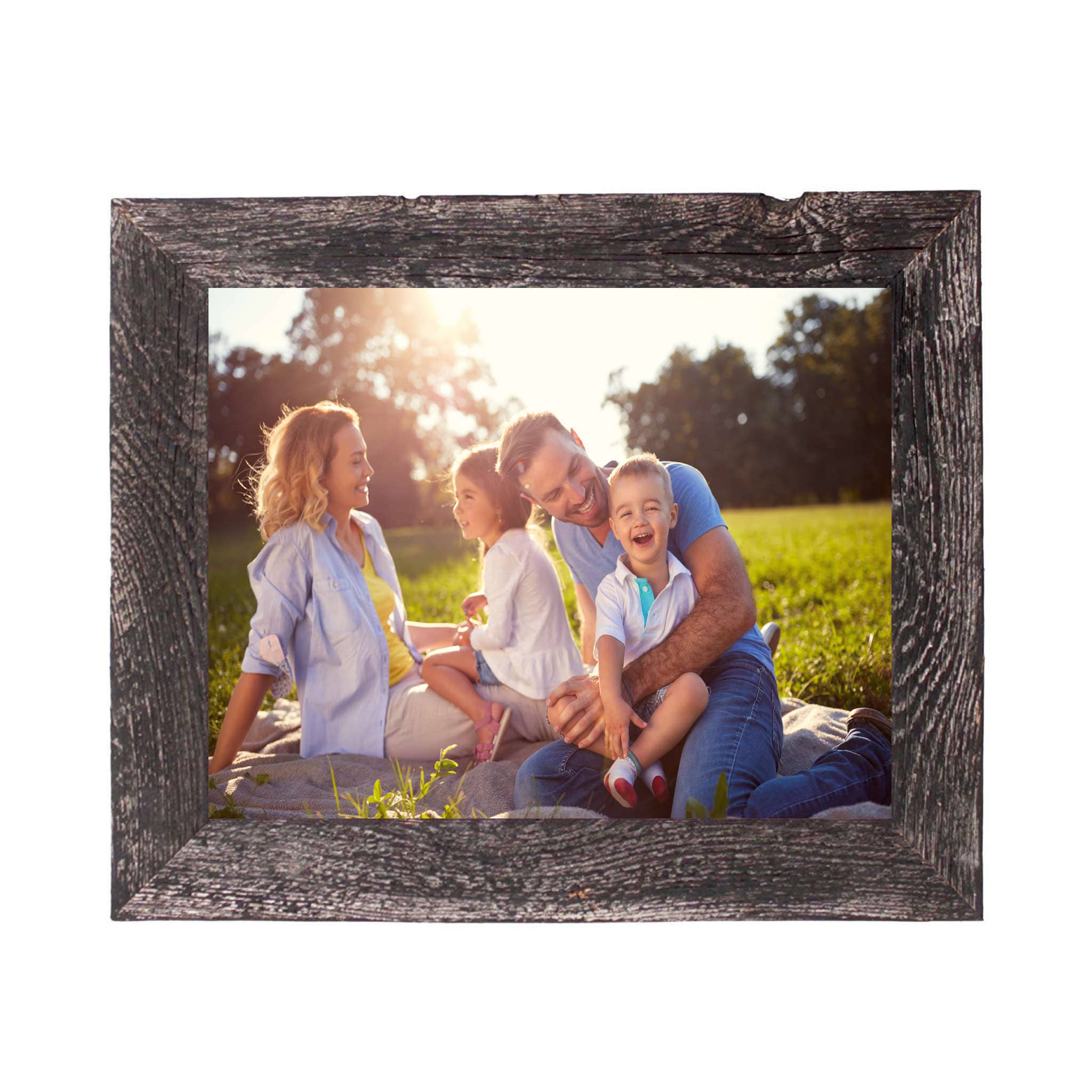 8"X8" Rustic Smoky Black Picture Frame - Image 4