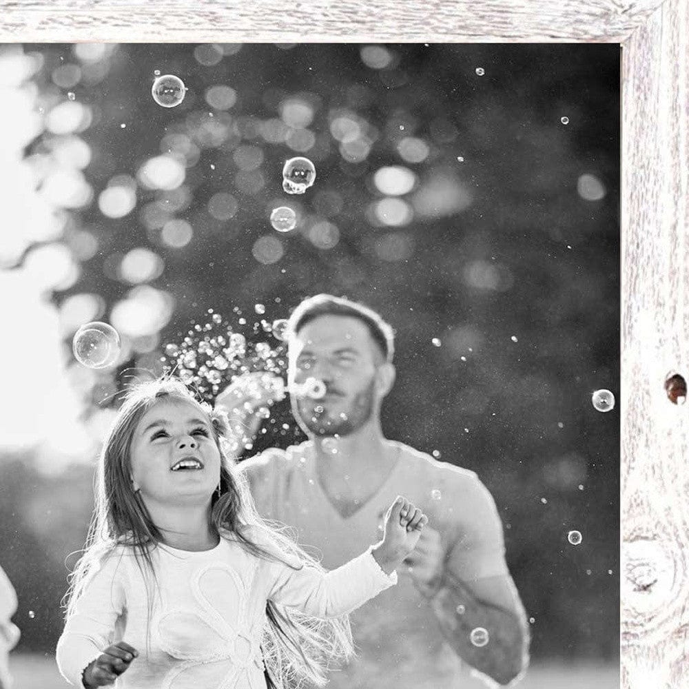 8"X9" Rustic White Washed Grey Picture Frame - Image 3
