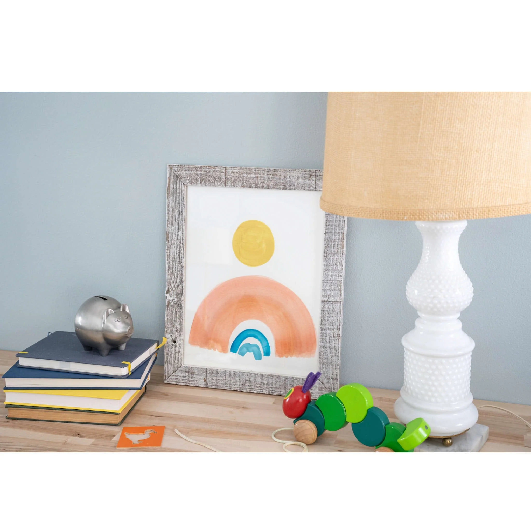 8"X9" Rustic White Washed Grey Picture Frame - Image 4
