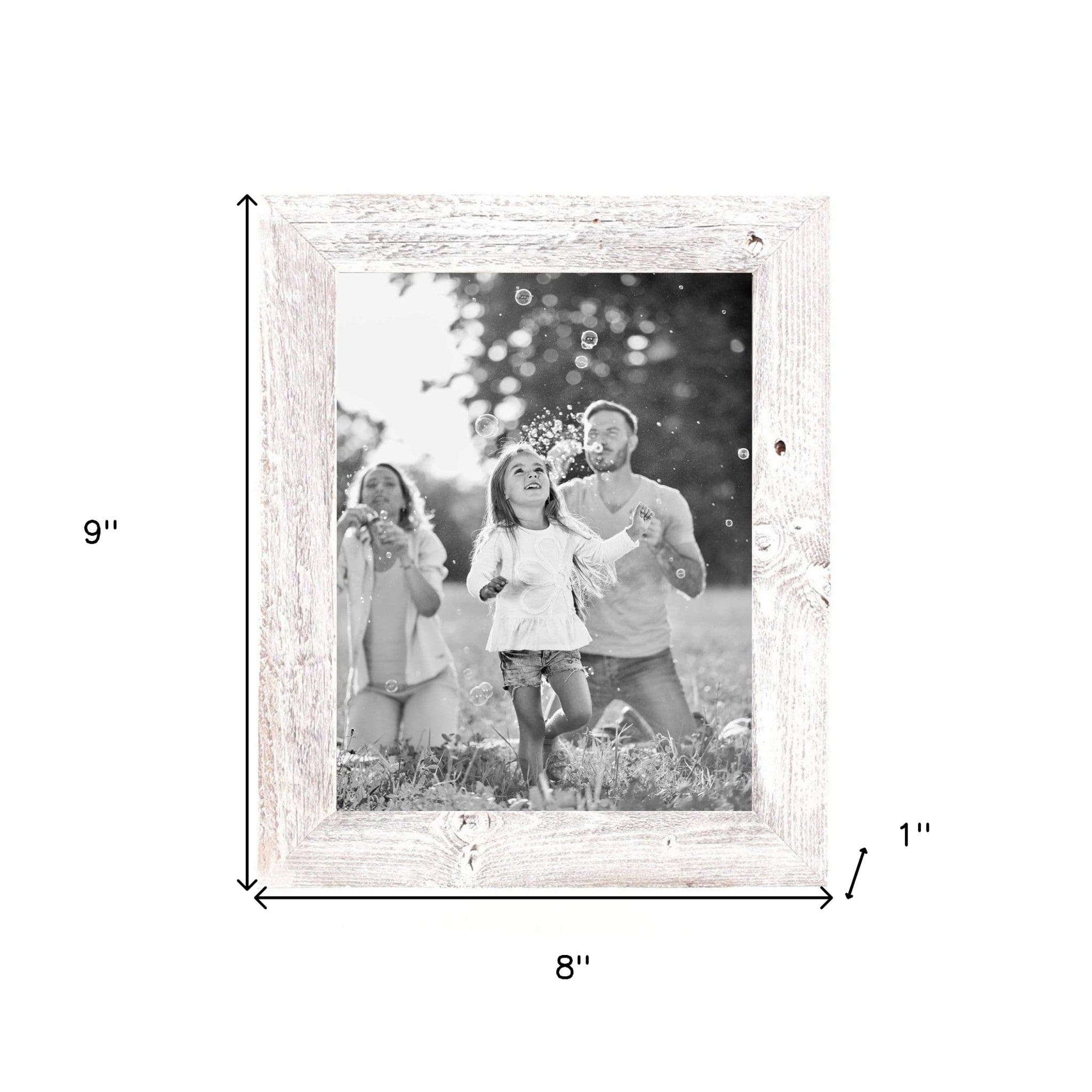 8"X9" Rustic White Washed Grey Picture Frame - Image 6