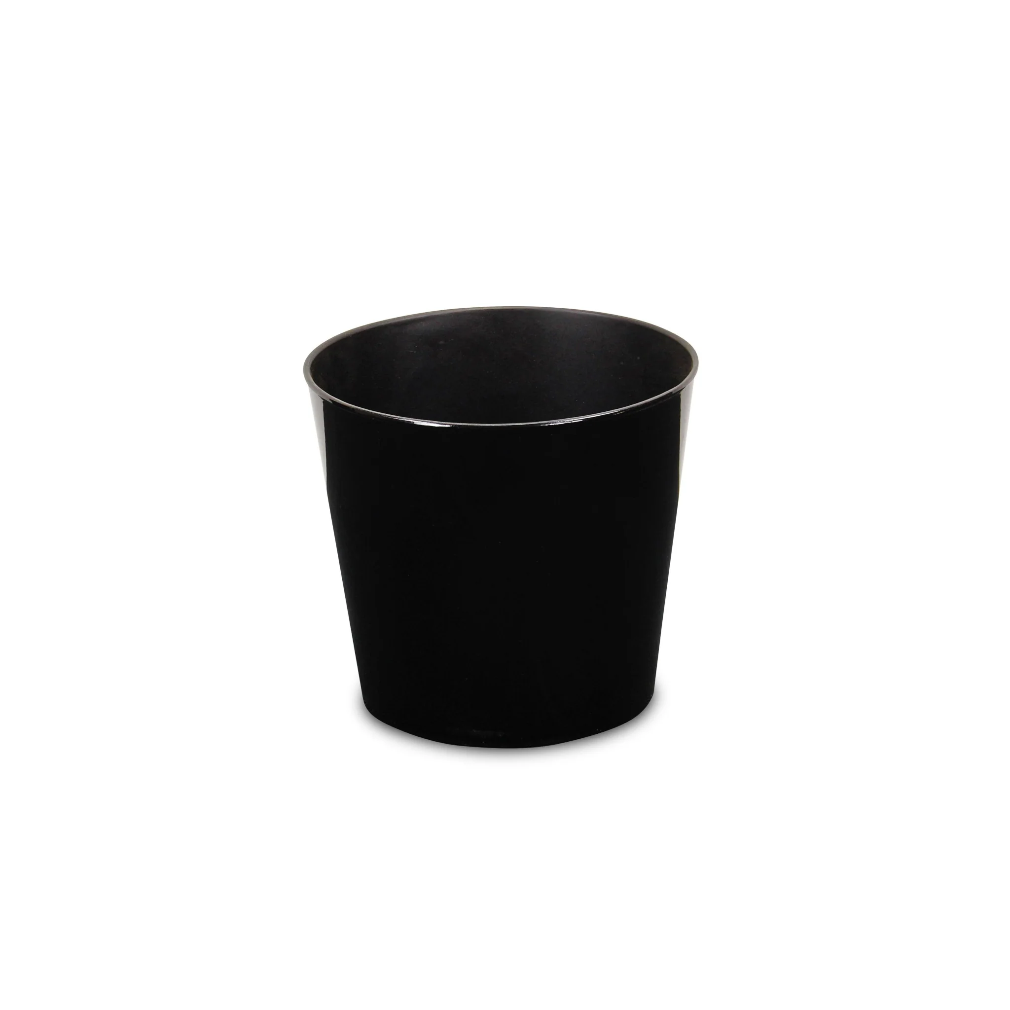 9" Black Recycled Plastic Indoor Outdoor Round Pot Planter - Image 2