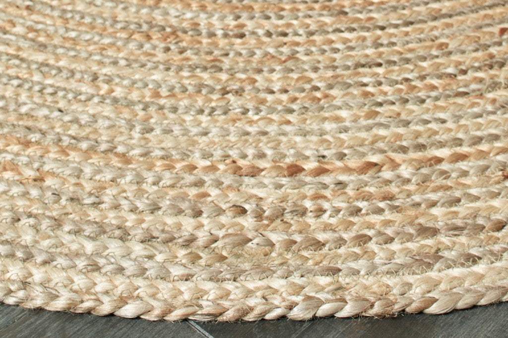 9’ Brown Oval Shaped Jute Area Rug - Image 7