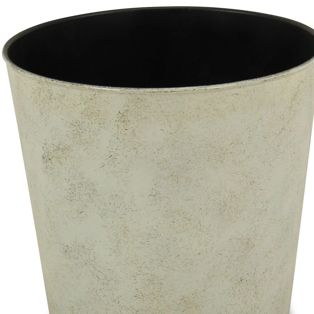 9" Gray Recycled Plastic Indoor Outdoor Round Nursery Pot - Image 4