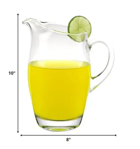 9 Mouth Blown Crystal Barrel Water   Juice Or Iced Tea Pitcher  54 Oz - Image 7