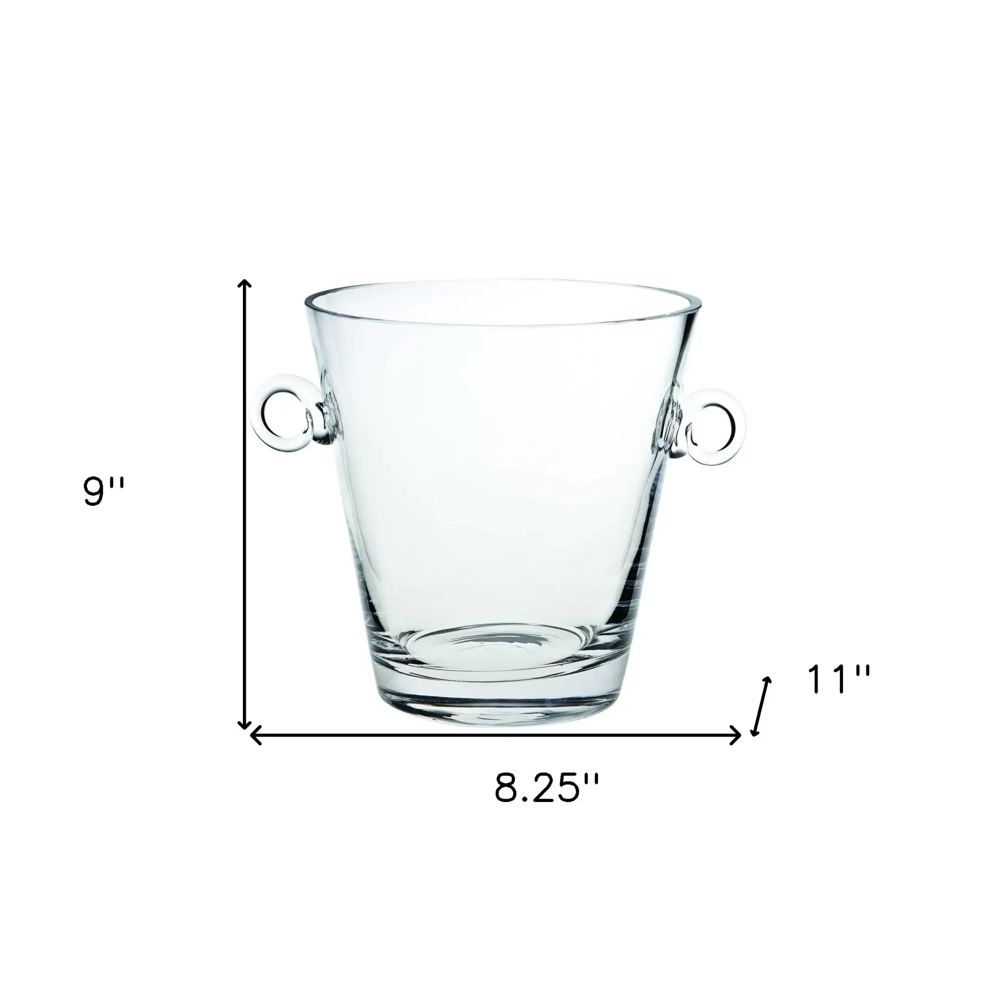 9 Mouth Blown European Glass Ice Bucket Or Cooler - Image 7