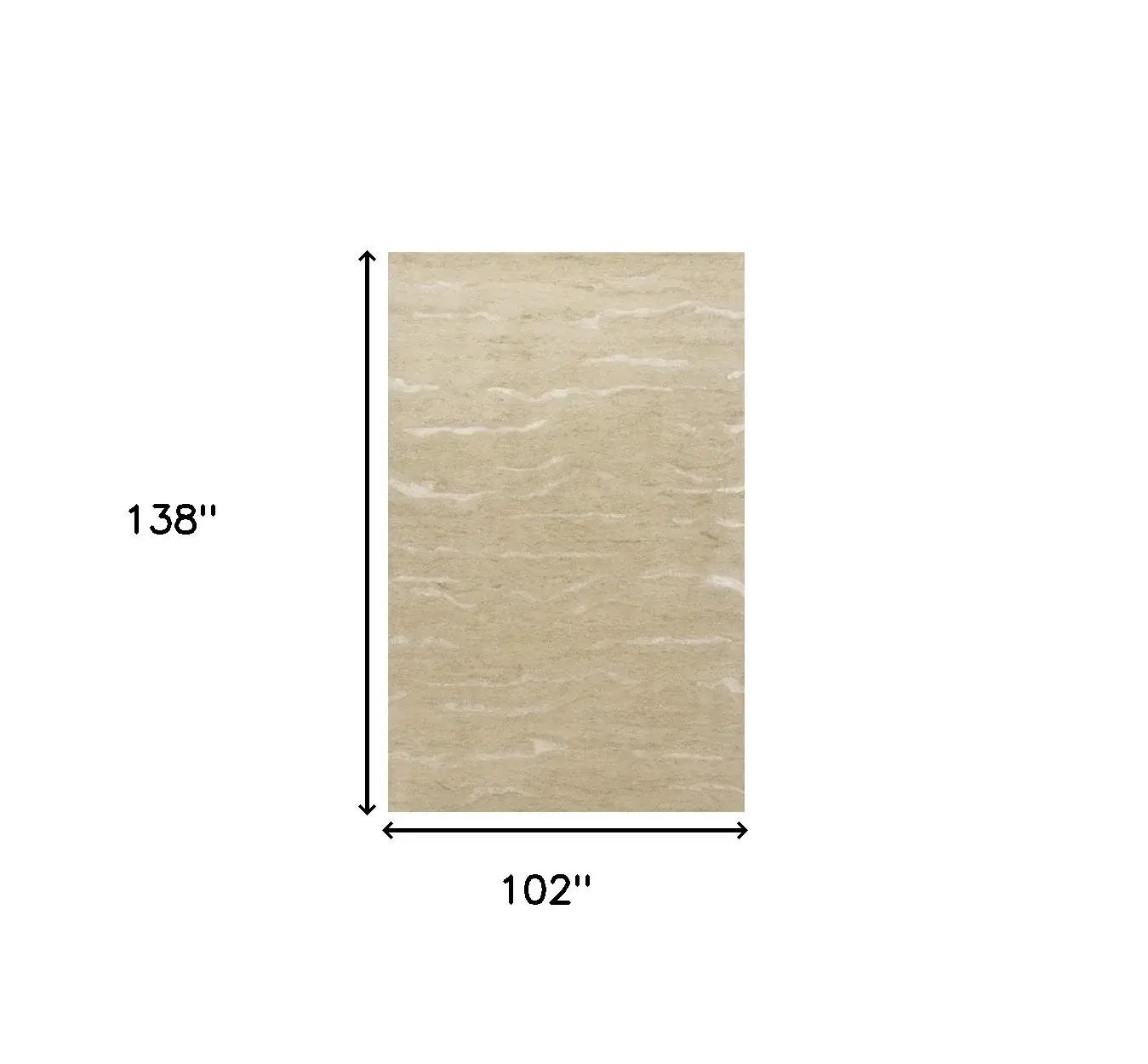 9' X 12' Beige Wool Hand Tufted Area Rug - Image 3