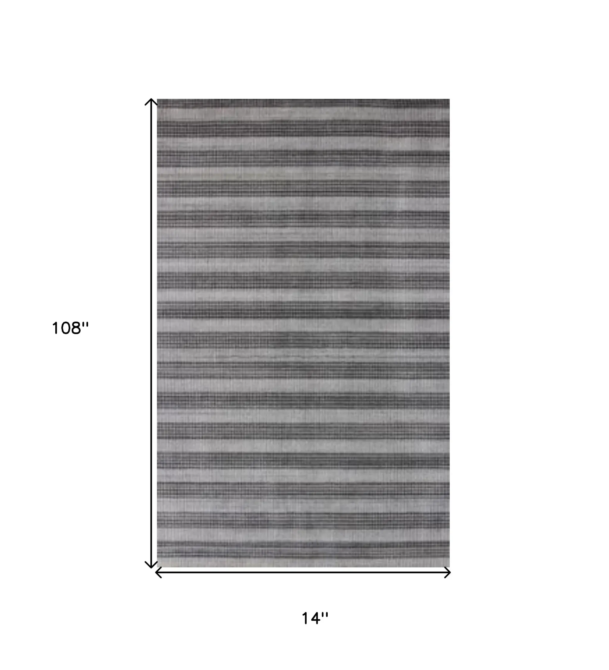 9' X 12' Black And Dark Grey Hand Loomed Area Rug - Image 3