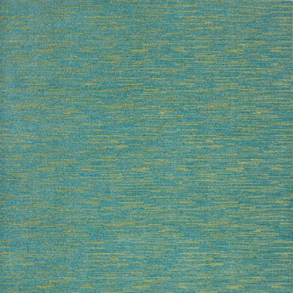 9' X 12' Blue And Green Striped Non Skid Indoor Outdoor Area Rug - Image 8