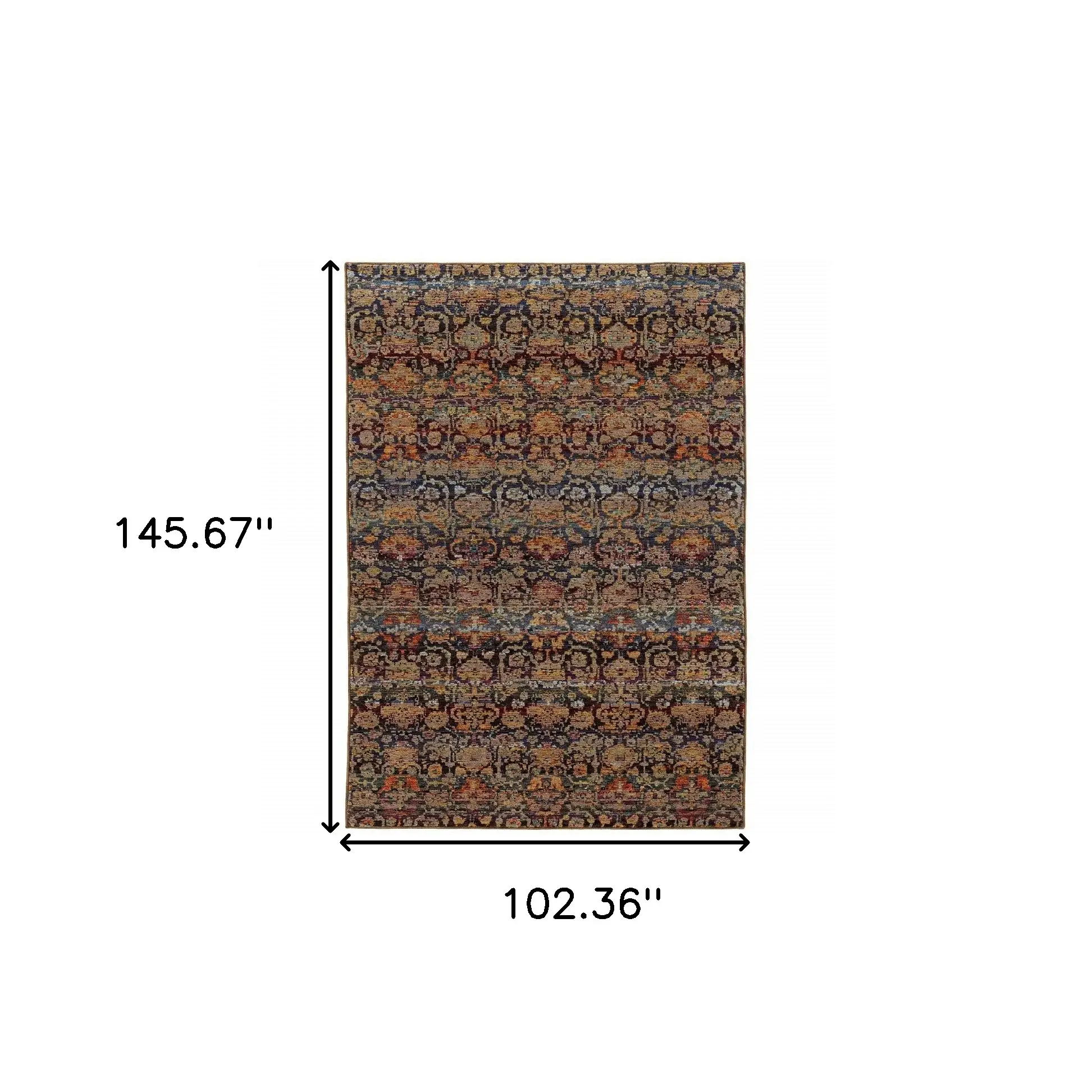 9' X 12' Blue and Ivory Abstract Power Loom Area Rug - Image 3