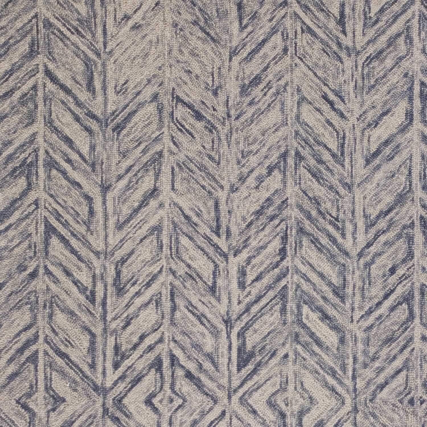 9' X 12' Blue Wool Hand Tufted Area Rug - Image 5