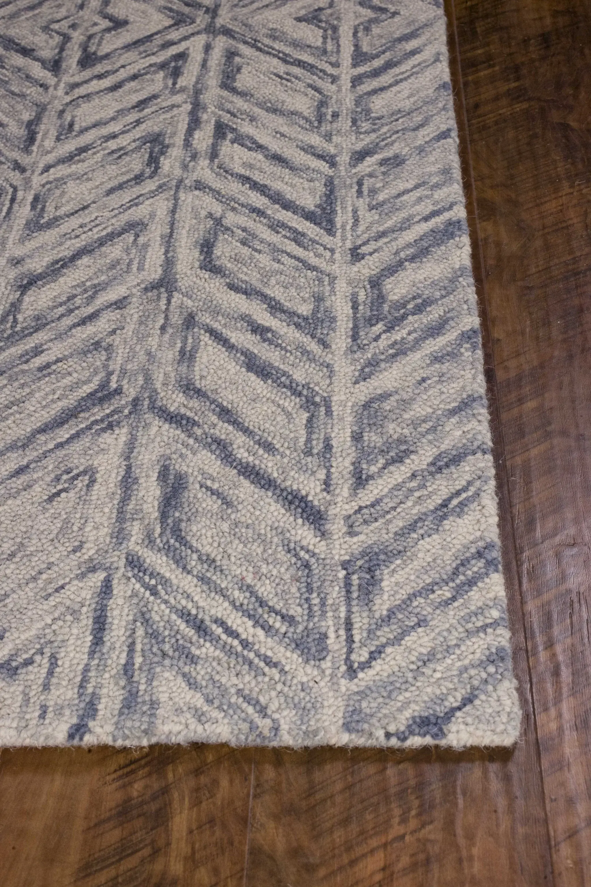 9' X 12' Blue Wool Hand Tufted Area Rug - Image 6