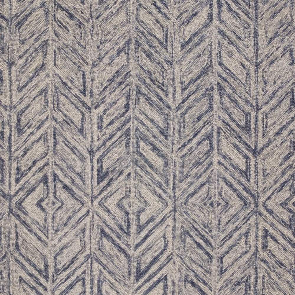 9' X 12' Blue Wool Hand Tufted Area Rug - Image 7