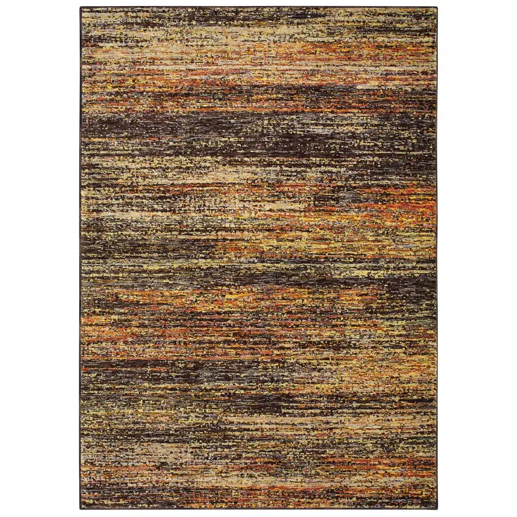 9' X 12' Gold And Slate Abstract Area Rug - Image 2