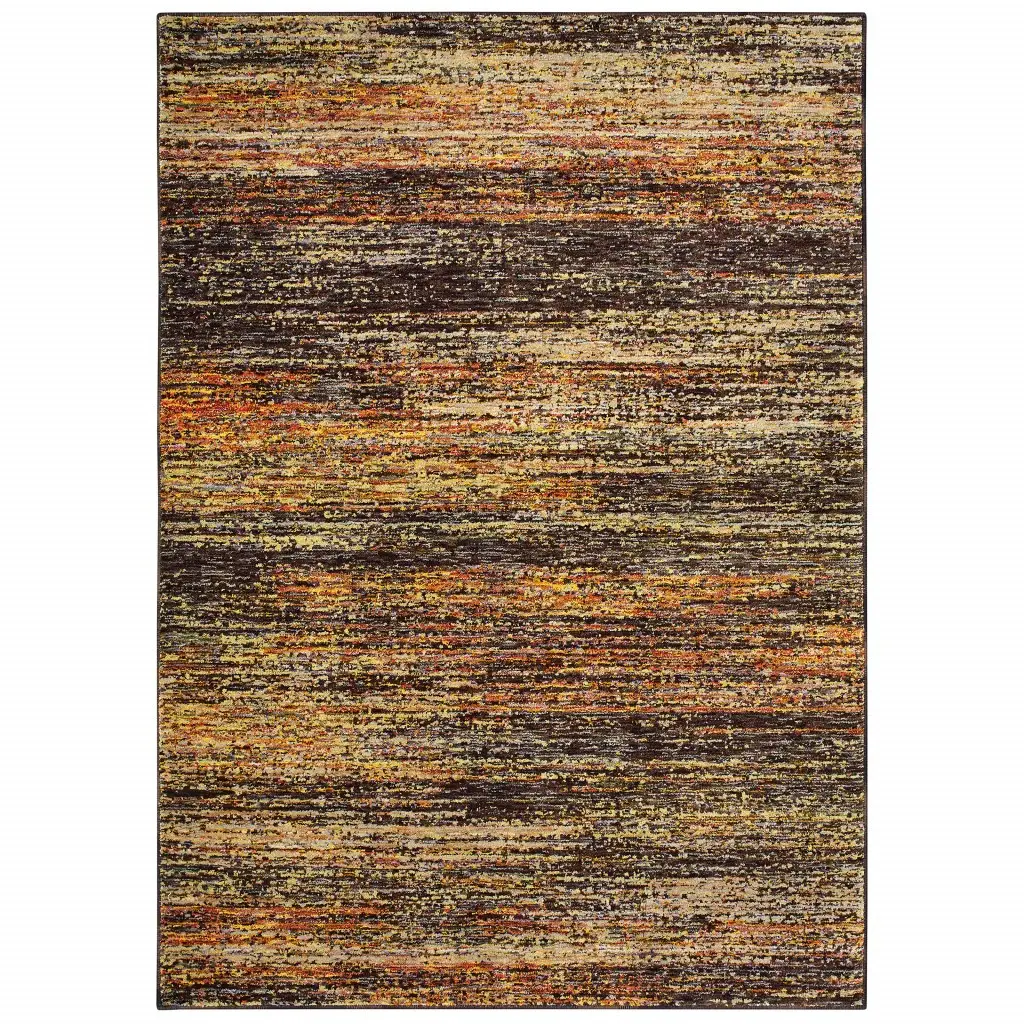9' X 12' Gold And Slate Abstract Area Rug - Image 5