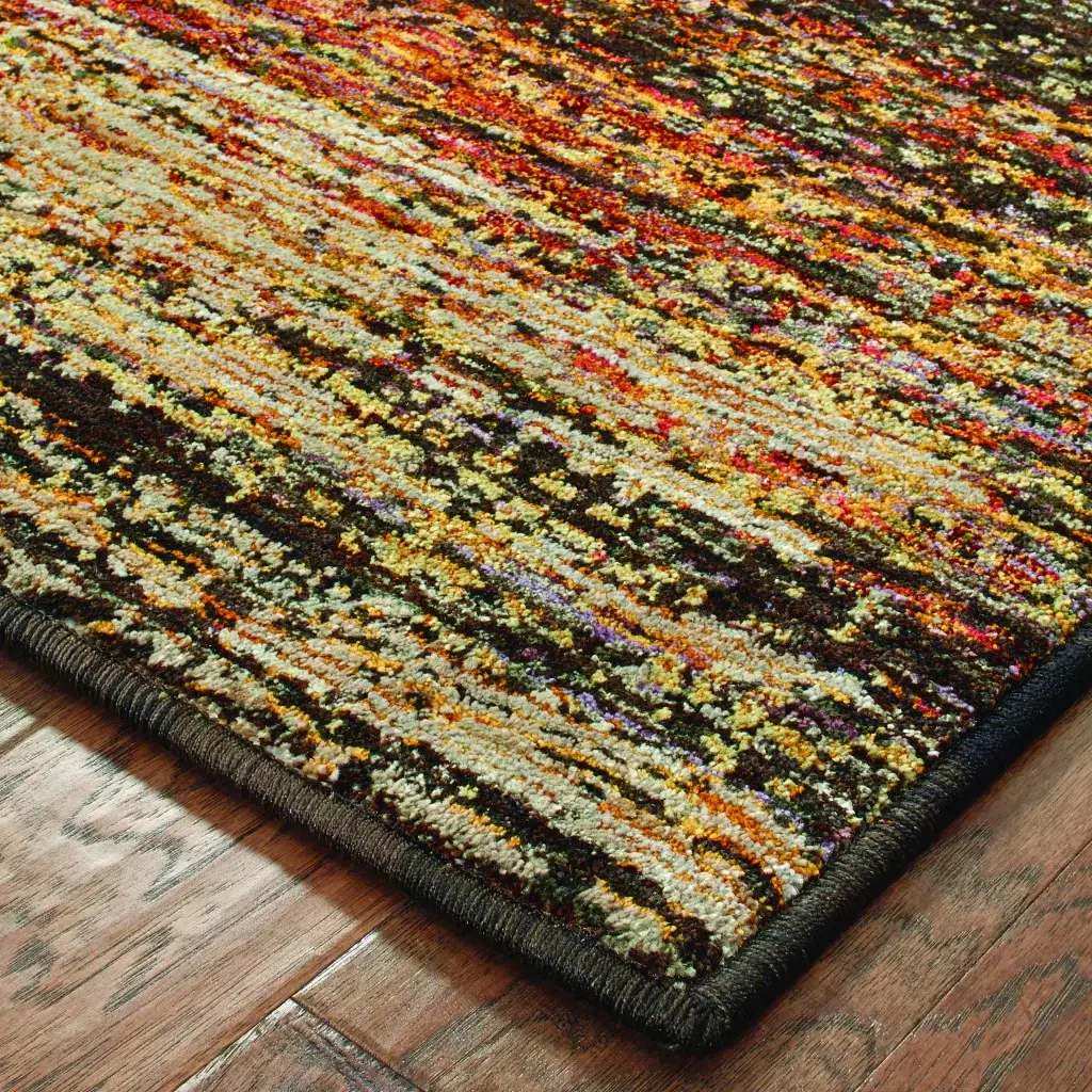 9' X 12' Gold And Slate Abstract Area Rug - Image 6