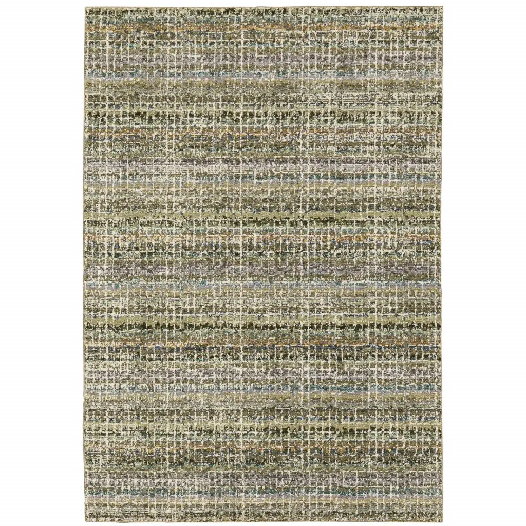 9' X 12' Gray and Ivory Abstract Power Loom Area Rug - Image 2