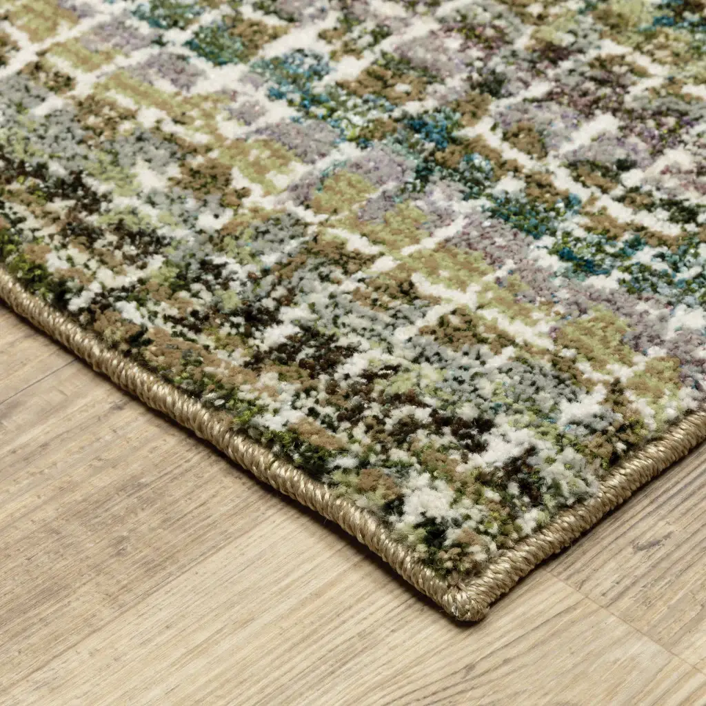 9' X 12' Gray and Ivory Abstract Power Loom Area Rug - Image 8