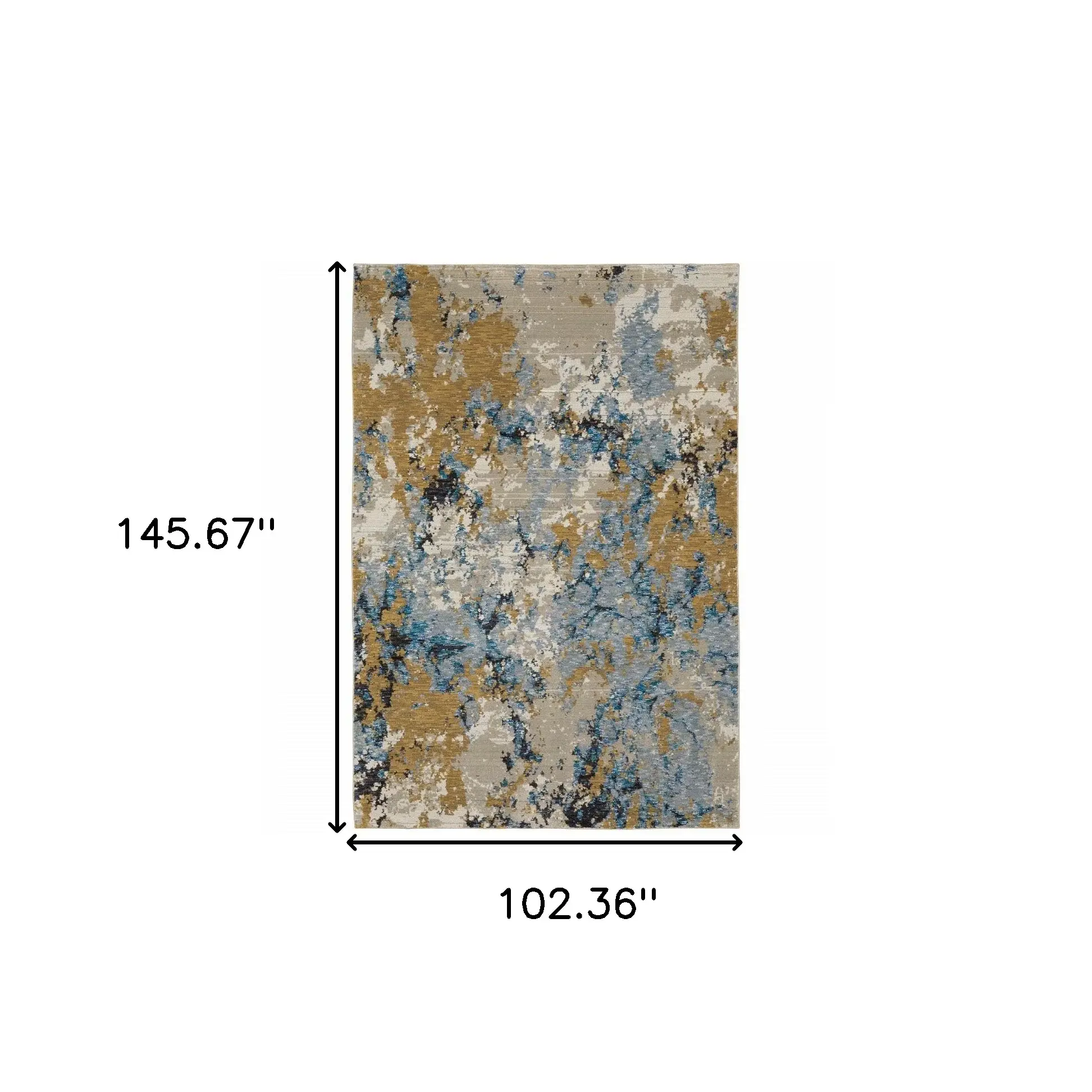 9' X 12' Gray and Ivory Abstract Power Loom Area Rug - Image 3
