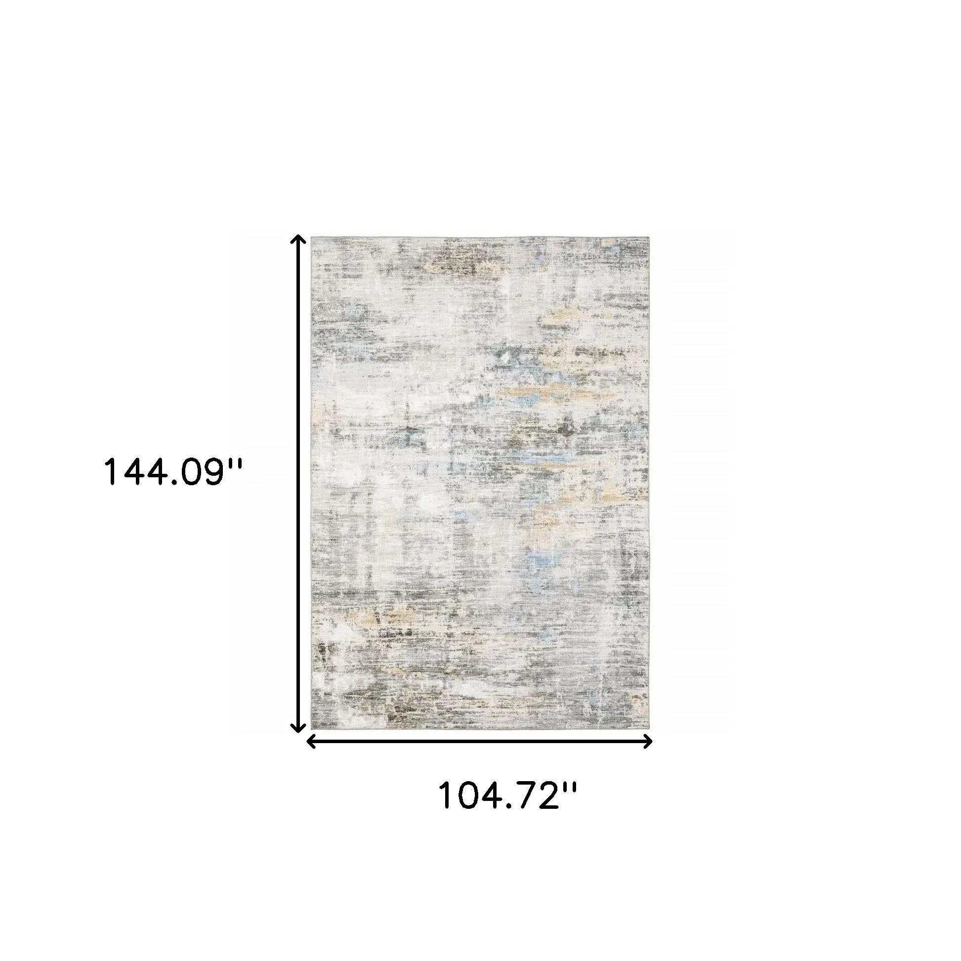 9' X 12' Gray And Ivory Abstract Power Loom Stain Resistant Area Rug - Image 3