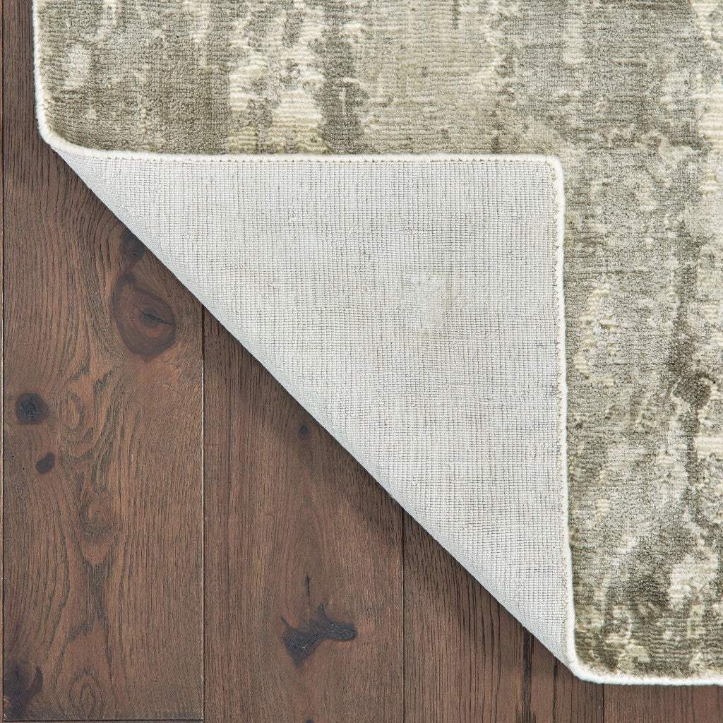 9' X 12' Gray And Ivory Abstract Splash Indoor Area Rug - Image 5