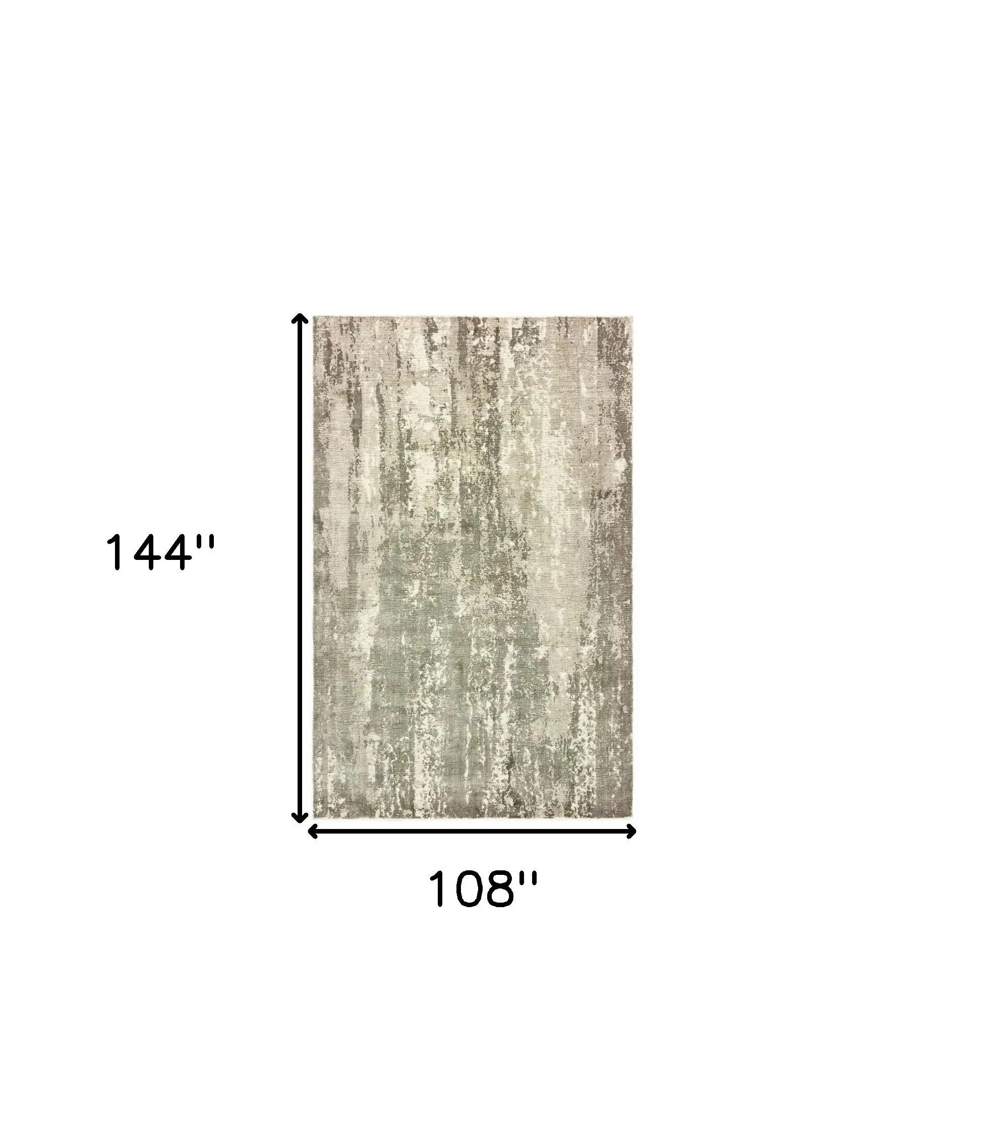 9' X 12' Gray And Ivory Abstract Splash Indoor Area Rug - Image 6