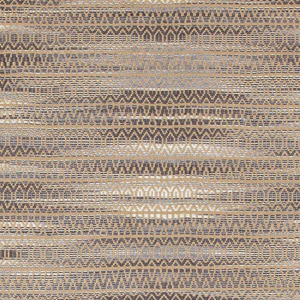 9' X 12' Gray and Tan Striated Runner Rug - Image 4
