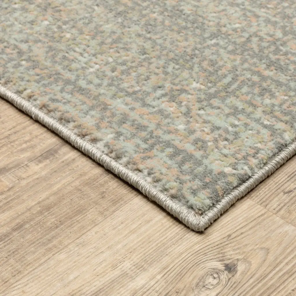 9' X 12' Gray Green Abstract Confetti Indoor Area Rug - Image 4